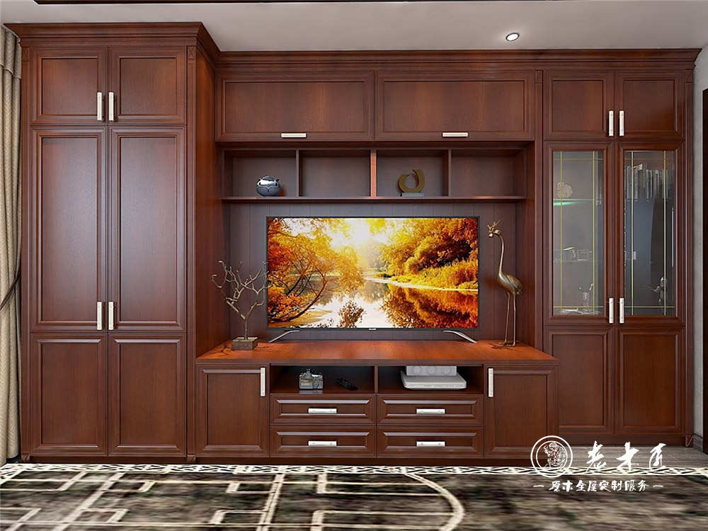 家庭大厅电视柜定做效果图
